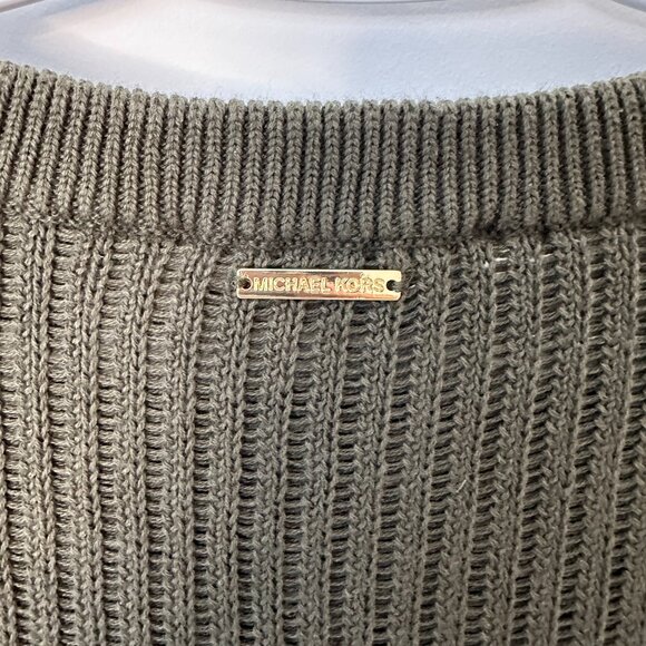 NWT Michael Kors Women's Kaki Short Sleeve Crew Neck Knit Top - m - Picture 7 of 8